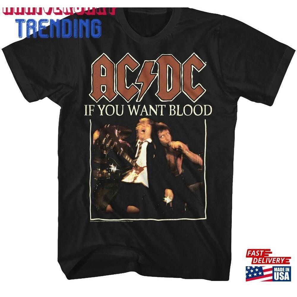 Ac Dc If You Want Black Adult Tshirt